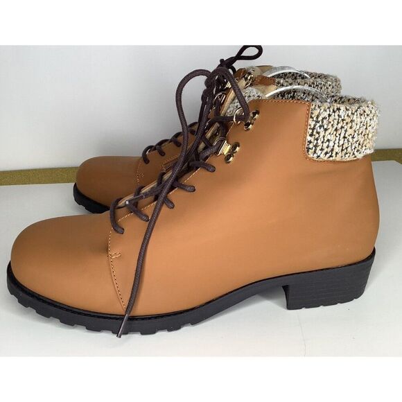 Trotters Becky 2.0 Women's 11WW Brown Vegan Leather boots - New - Picture 2 of 8